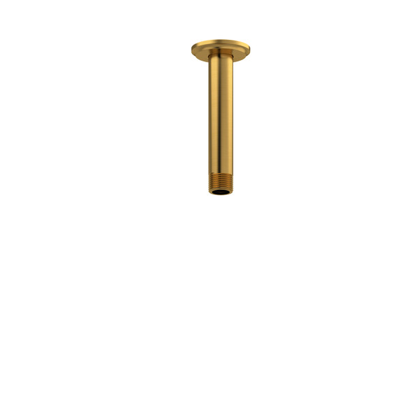 6 Inch Ceiling Mount Shower Arm With Round Escutcheon  - Brushed Gold | Model Number: 558BG - Product Knockout