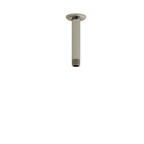 6 Inch Ceiling Mount Shower Arm With Round Escutcheon  - Polished Nickel | Model Number: 558PN - Product Knockout