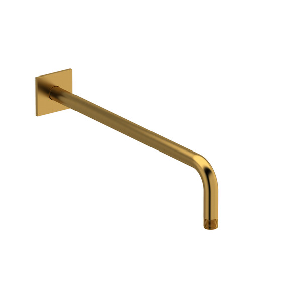 16 Inch Wall Mount Shower Arm With Square Escutcheon  - Brushed Gold | Model Number: 560BG - Product Knockout