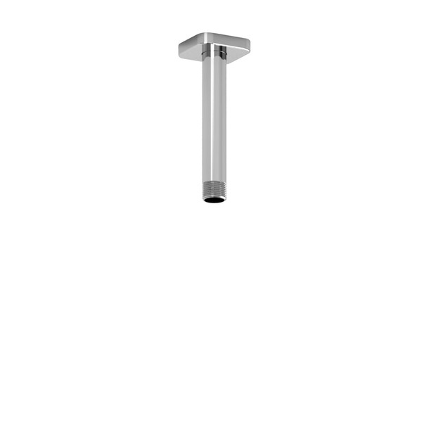 6 Inch Ceiling Mount Shower Arm With Square Escutcheon  - Chrome | Model Number: 578C - Product Knockout