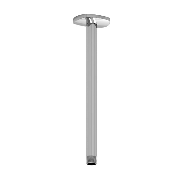 12 Inch Ceiling Mount Shower Arm With Oval Escutcheon  - Chrome | Model Number: 597C - Product Knockout