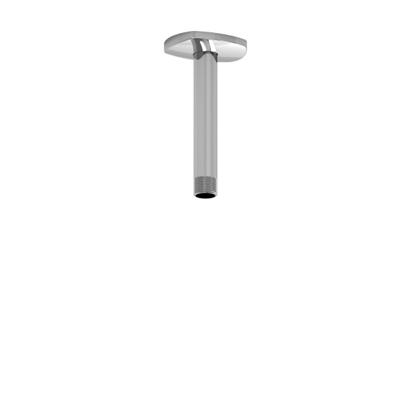 6 Inch Ceiling Mount Shower Arm With Oval Escutcheon  - Chrome | Model Number: 598C - Product Knockout
