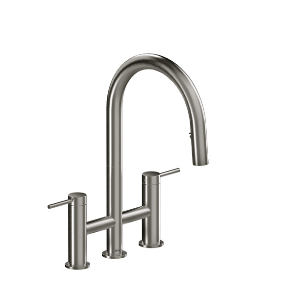 Riobel Azure™ Bridge Pull-Down Kitchen Faucet With C-Spout