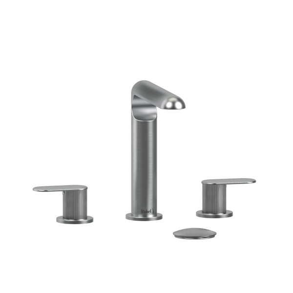 Ciclo Widespread Lavatory Faucet 1.0 GPM - Brushed Chrome with Lined Lever Handles | Model Number: CI08LNBC-10 - Product Knockout