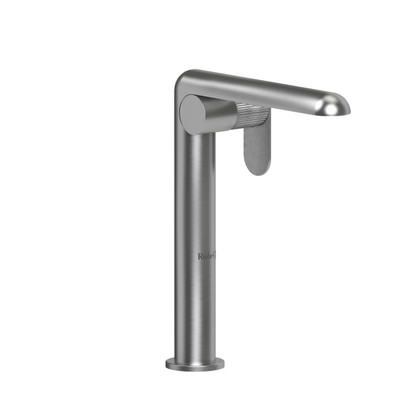 Ciclo Single Handle Tall Lavatory Faucet  - Brushed Chrome with Lined Lever Handles | Model Number: CIL01LNBC - Product Knockout