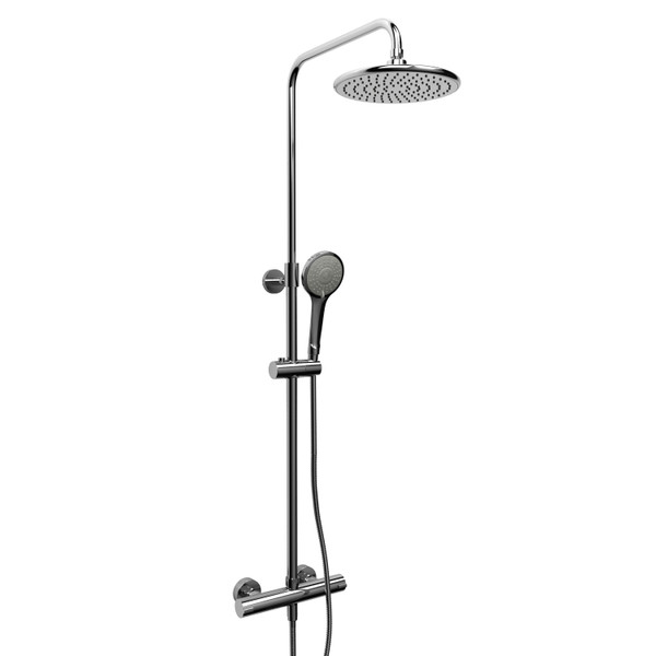 Duo Rail with 1/2 Inch Thermostatic External Bar  - Chrome | Model Number: CSTM57C - Product Knockout