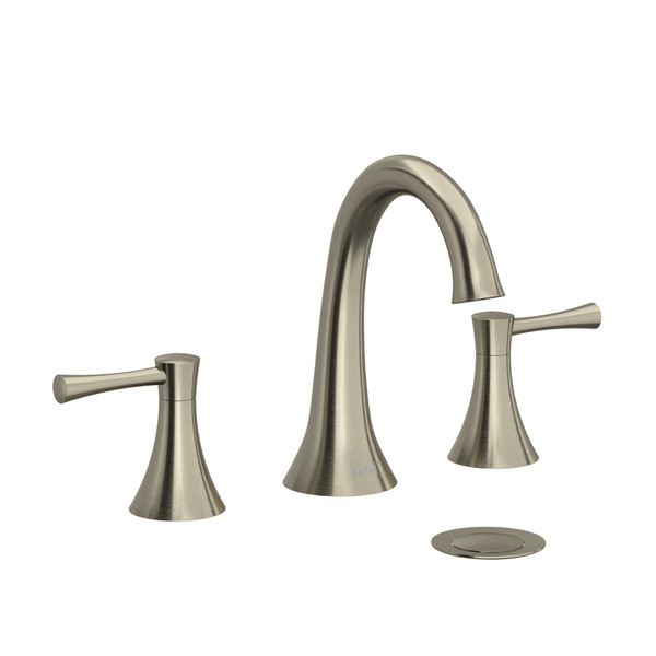 Edge Widespread Lavatory Faucet  - Brushed Nickel with Lever Handles | Model Number: ED08LBN - Product Knockout