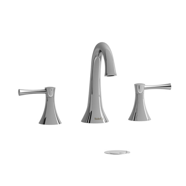 Edge Widespread Lavatory Faucet 1.0 GPM - Chrome with Lever Handles | Model Number: ED08LC-10 - Product Knockout