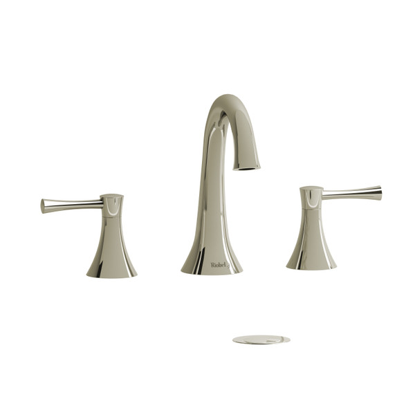 Edge Widespread Lavatory Faucet 1.0 GPM - Polished Nickel with Lever Handles | Model Number: ED08LPN-10 - Product Knockout