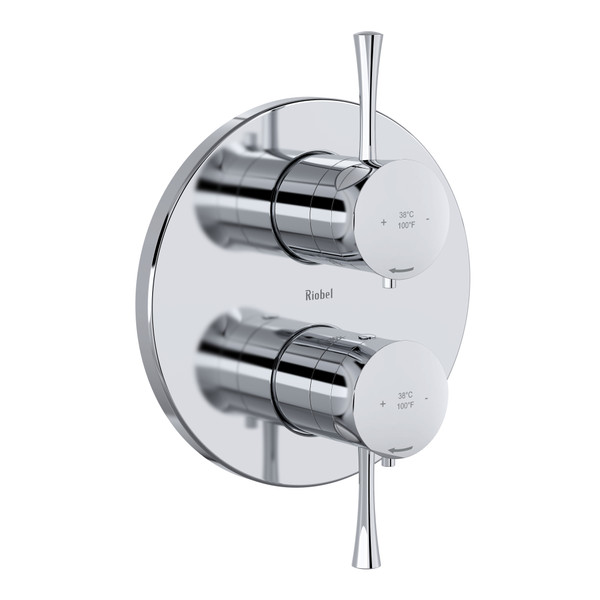 Edge 3/4 Inch Thermostatic and Pressure Balance Multi-Function System  - Chrome with Lever Handles | Model Number: EDTM83C - Product Knockout