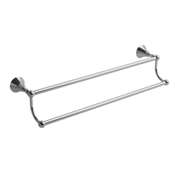 Hudson Double 24 Inch Towel Bar  - Chrome | Model Number: HU6C - Product Knockout