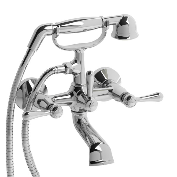 Classic Two Hole Tub Filler  - Chrome with Lever Handles | Model Number: MA06LC - Product Knockout