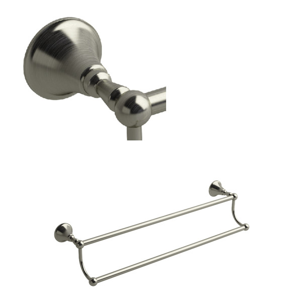 Momenti Double 24 Inch Towel Bar  - Brushed Nickel | Model Number: MM6BN - Product Knockout