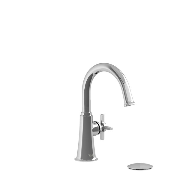 Momenti Single Handle Lavatory Faucet with C-Spout 1.0 GPM - Chrome with Cross Handles | Model Number: MMRDS01+C-10 - Product Knockout