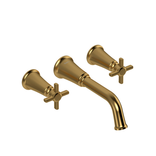DISCONTINUED Momenti™ Wall Mount Lavatory Faucet - Brushed Gold | Model Number: MMSQ03+BG