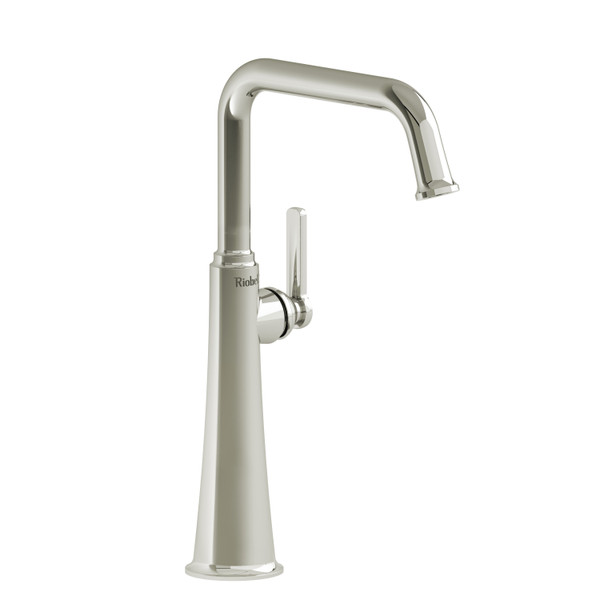 Momenti Single Handle Tall Lavatory Faucet with U-Spout 1.0 GPM - Polished Nickel with J-Shaped Handles | Model Number: MMSQL01JPN-10 - Product Knockout