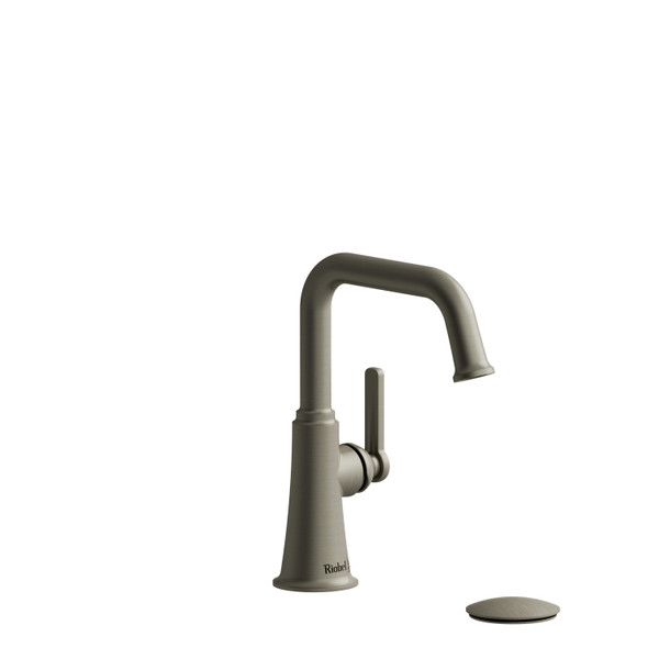 Momenti Single Handle Lavatory Faucet with U-Spout  - Brushed Nickel with J-Shaped Handles | Model Number: MMSQS01JBN - Product Knockout