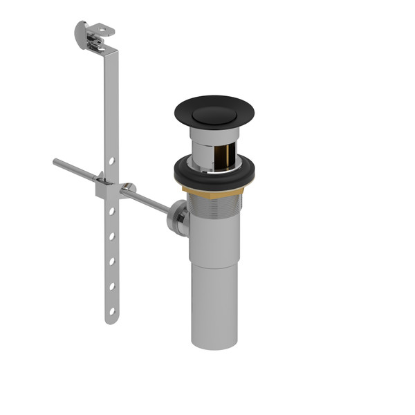 Lavatory Pop-Up Drain With Overflow - Black | Model Number: P170BK
