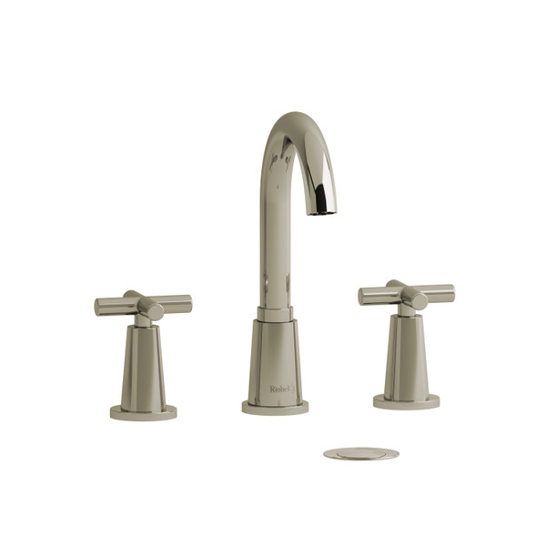 Pallace Widespread Lavatory Faucet 1.0 GPM - Polished Nickel with Cross Handles | Model Number: PA08+PN-10 - Product Knockout