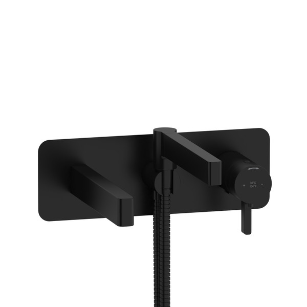 Paradox™ Wall Mount Tub Filler - Black | Model Number: PX21BK