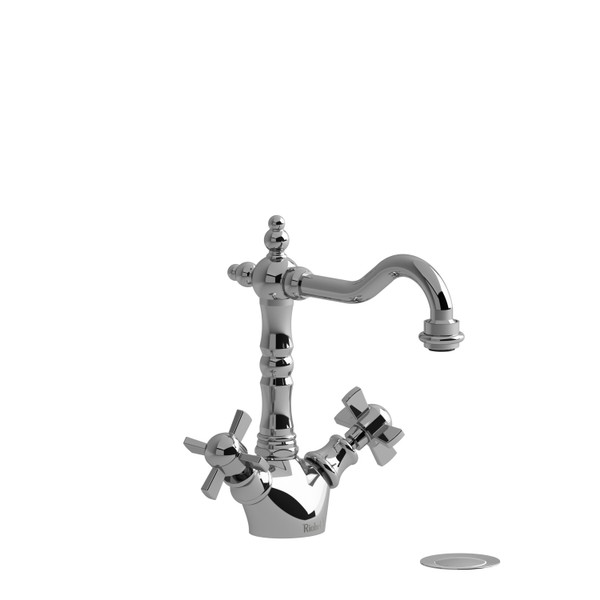 Retro Two Handle Lavatory Faucet 1.0 GPM - Chrome with X-Shaped Handles | Model Number: RT01XC-10 - Product Knockout