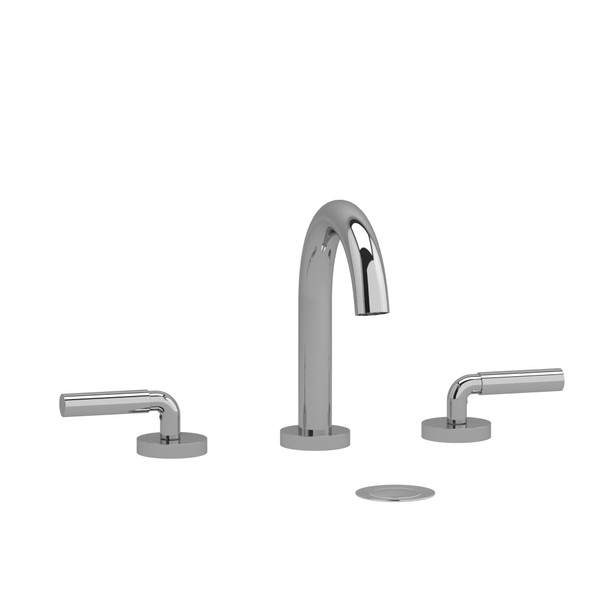 Riu Widespread Lavatory Faucet with C-Spout 1.0 GPM - Chrome with Lever Handles | Model Number: RU08LC-10 - Product Knockout