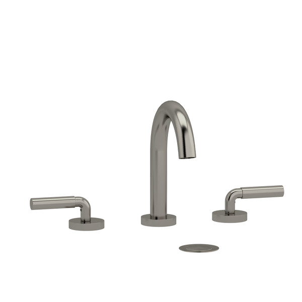 Riu Widespread Lavatory Faucet with C-Spout 1.0 GPM - Brushed Nickel with Lever Handles | Model Number: RU08LBN-10 - Product Knockout