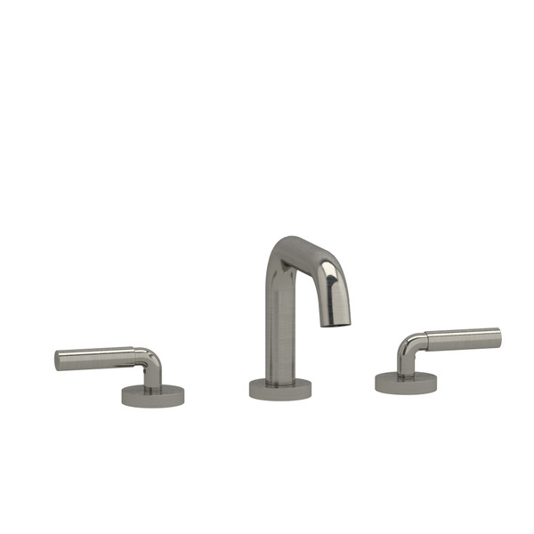 Riu Widespread Lavatory Faucet with U-Spout 1.0 GPM - Brushed Nickel with Lever Handles | Model Number: RUSQ08LBN-10 - Product Knockout