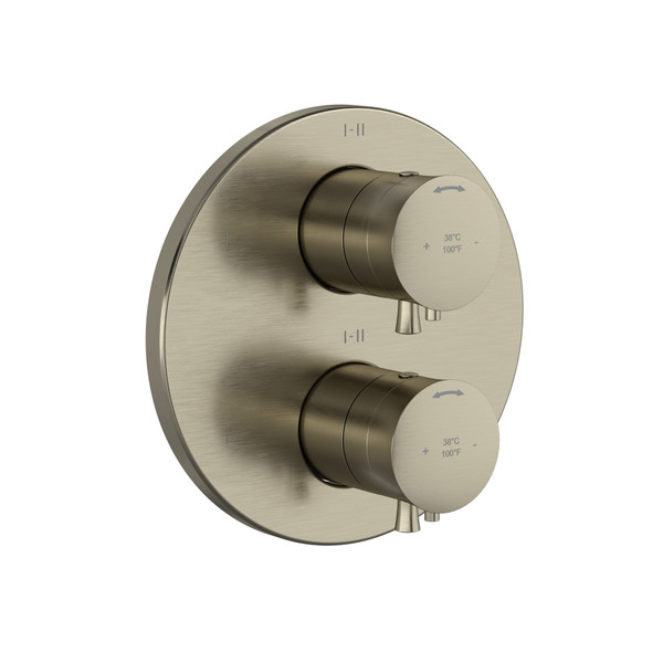 Edge™ 3/4" Therm & Pressure Balance Trim With 6 Functions - Brushed Nickel | Model Number: TEDTM46BN