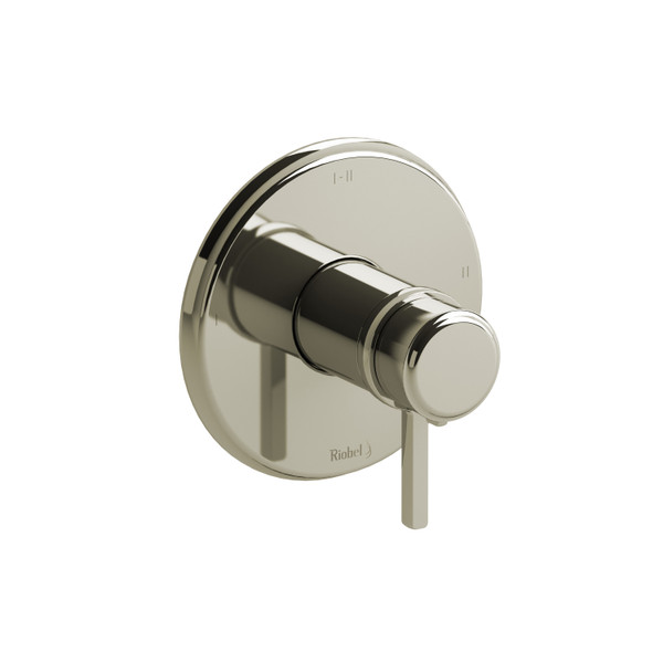 Momenti 1/2 Inch Thermostatic and Pressure Balance Trim with up to 3 Functions  - Polished Nickel with Lever Handles | Model Number: TMMRD23LPN - Product Knockout