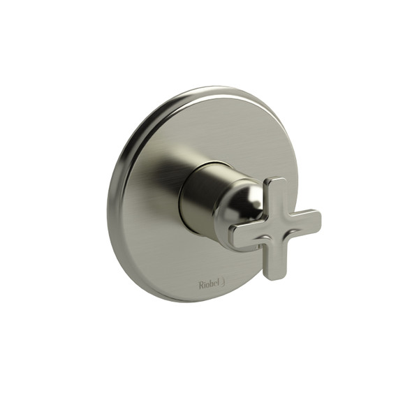 Momenti 1/2 Inch Pressure Balance Trim  - Brushed Nickel with X-Shaped Handles | Model Number: TMMRD51XBN - Product Knockout