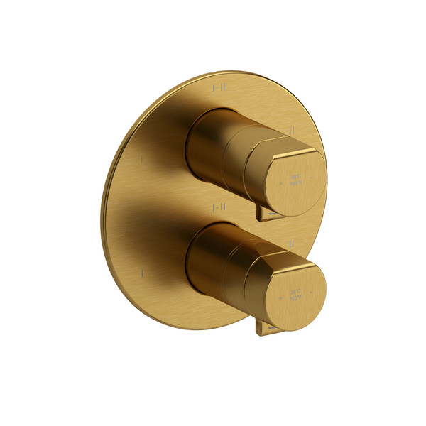 Parabola™ 3/4" Therm & Pressure Balance Trim With 6 Functions - Brushed Gold | Model Number: TPB46BG