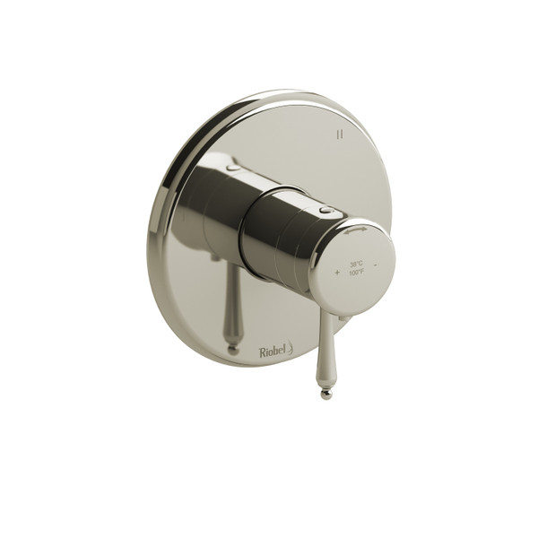 Retro 1/2 Inch Thermostatic and Pressure Balance Trim with up to 5 Functions  - Polished Nickel with Lever Handles | Model Number: TRT45PN - Product Knockout