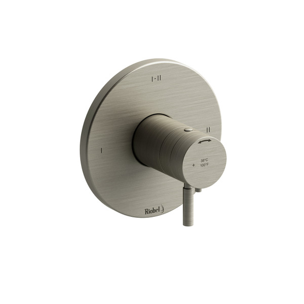 Sylla 1/2 Inch Thermostatic and Pressure Balance Trim with up to 3 Functions  - Brushed Nickel | Model Number: TSYTM23BN - Product Knockout