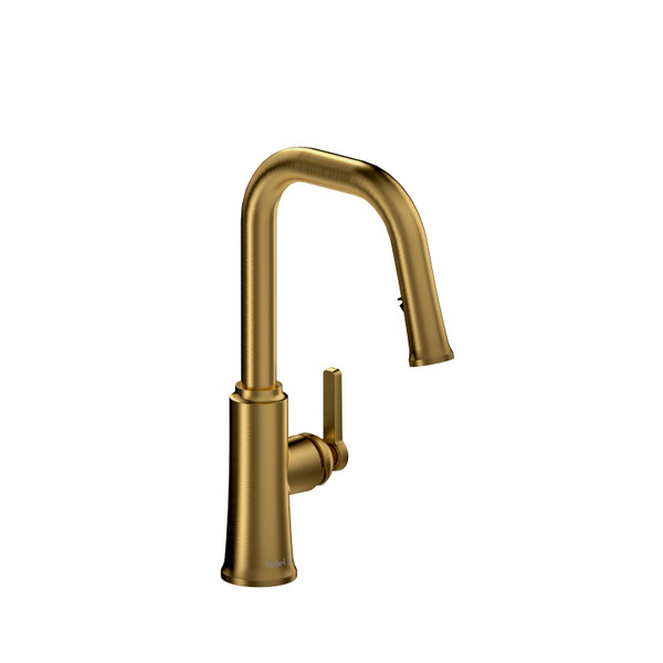 Trattoria™ Pull-Down Kitchen Faucet With U-Spout - Brushed Gold | Model Number: TTSQ101BG