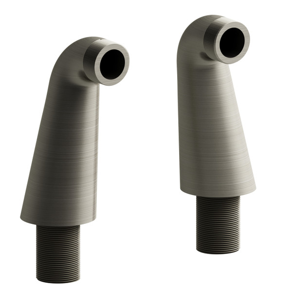 4" Deck Mount Riser Pair, 1/2" Off-Set - Brushed Nickel | Model Number: TU99BN