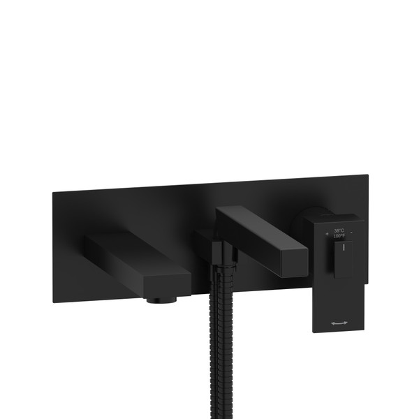 DISCONTINUED Kubik™ Wall Mount Tub Filler - Black | Model Number: US21BK