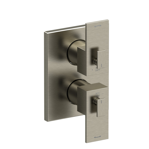 DISCONTINUED Kubik™ 3/4" Therm & Pressure Balance Multi-Function System - Brushed Nickel | Model Number: US83BN