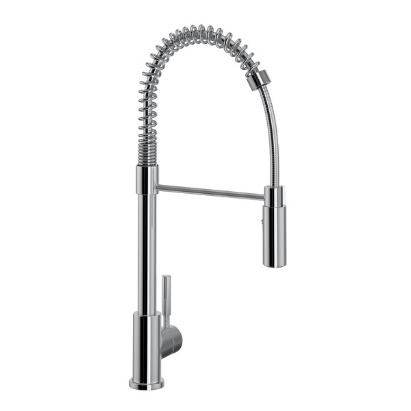 Lux Side Handle Stainless Steel Pro Pulldown Kitchen Faucet - Polished Chrome with Lever Handle | Model Number: R7521APC - Product Knockout