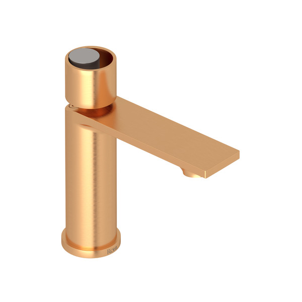 Eclissi Single Handle Bathroom Faucet - Satin Gold with Satin Nickel Accent with Circular Handle | Model Number: EC01D1IWSGN - Product Knockout