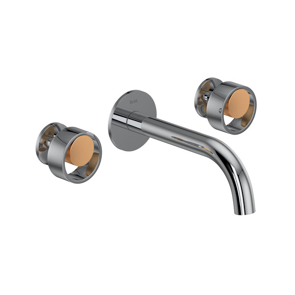 Eclissi™ Wall Mount Lavatory Faucet Trim With C-Spout - Polished Chrome/Satin Gold | Model Number: EC08W3IWPCG