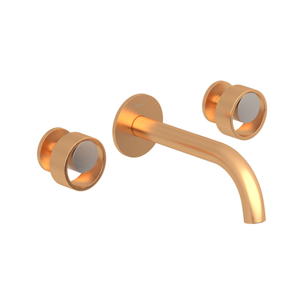 DISCONTINUED Eclissi™ Wall Mount Lavatory Faucet With C-Spout - Satin Gold/Satin Nickel | Model Number: EC08W3IWSGN