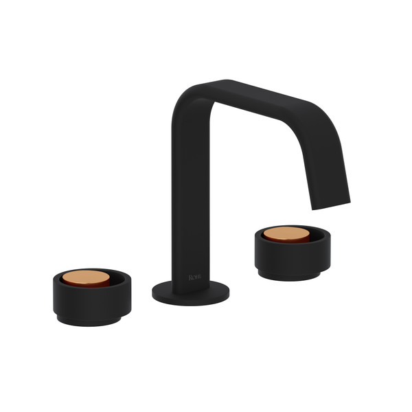 Eclissi™ Widespread Lavatory Faucet With U-Spout - Matte Black/Satin Gold | Model Number: EC09D3IWMBG