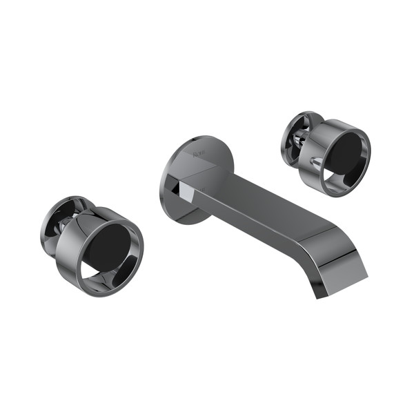 DISCONTINUED Eclissi™ Wall Mount Lavatory Faucet With U-Spout - Polished Chrome/Matte Black | Model Number: EC09W3IWPCB