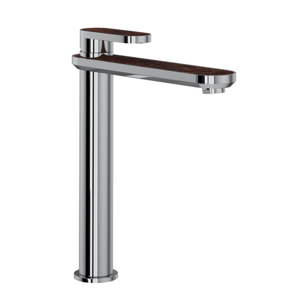 Miscelo Single Handle Tall Bathroom Faucet - Polished Chrome Spout with Sedona Insert with Lever Handle with Insert | Model Number: MI02D1SDAPC - Product Knockout