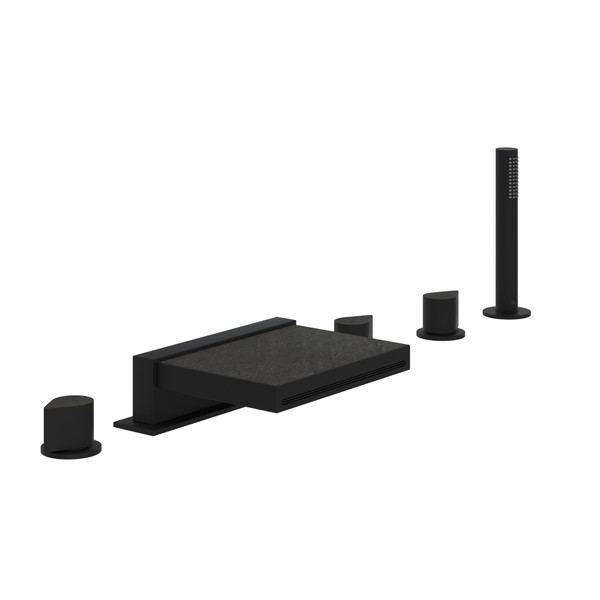 DISCONTINUED Miscelo™ 5-Hole Deck Mount Tub Filler - Matte Black | Model Number: MI05D5GQMB