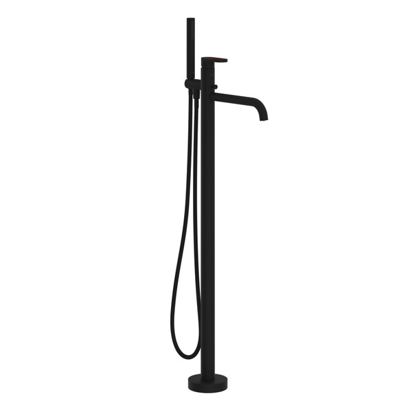 DISCONTINUED Miscelo™ Single Hole Floor Mount Tub Filler Trim - Matte Black | Model Number: MI05F1SDMB