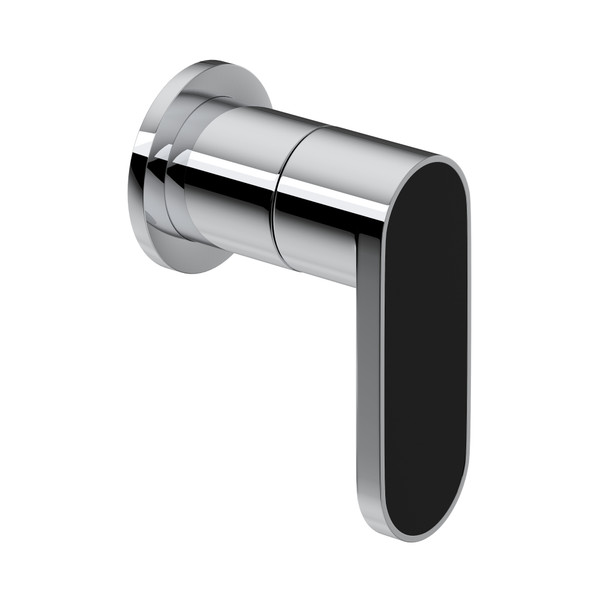 Miscelo Trim for Volume Control and Diverter - Polished Chrome Spout with Nero Insert with Lever Handle with Insert | Model Number: MI18W1NRAPC - Product Knockout