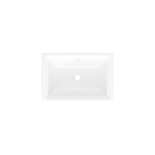 Pembroke 52 Rectangular 20-1/8 Inch Undermount or Drop-in Lavatory Sink in Volcanic Limestone&trade; with Internal Overflow - Gloss White | Model Number: DU-PEM-52-IO - Product Knockout