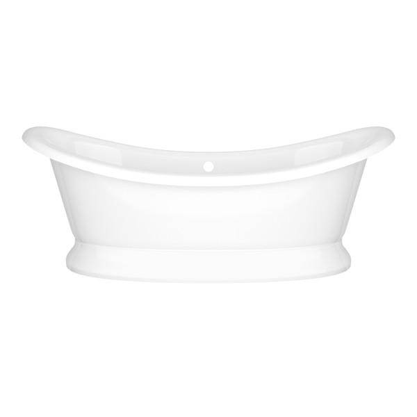 Marlborough 75" x 35" Freestanding Soaking Bathtub With Void - Standard White (Gloss) | Model Number: MAR-N-SW-OF+MAR-B-SW-OF